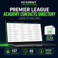 Premier League Academy Contacts Directory 2026/27